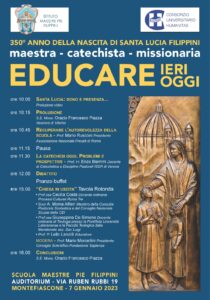 Educare ieri oggi. 350° anno della nascita di Santa Lucia Filippini