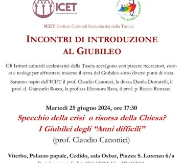 Incontri di Introduzione al Giubileo