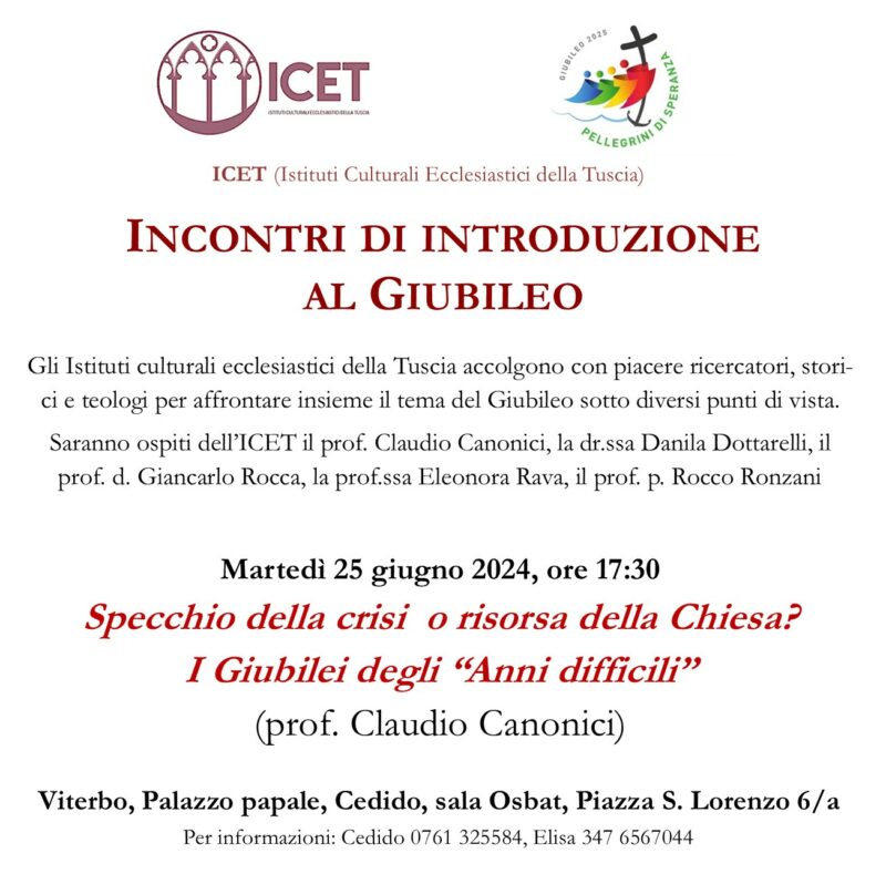 Incontri di Introduzione al Giubileo