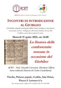 La finanza delle confraternite romane in occasione del Giubileo